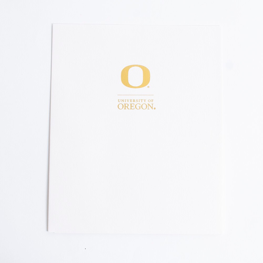 Classic Oregon O, Roaring Spring, Folders, Art & School, Academic, Matte, 82398, Gold, White